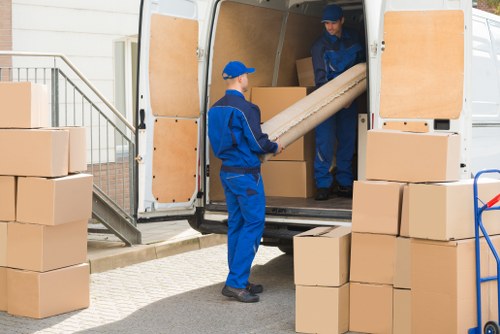 Moving truck ready for a local relocation in France