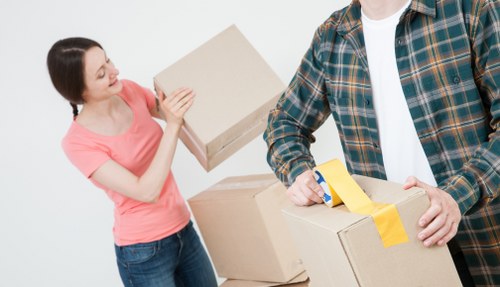 Removal team preparing items safely for a France relocation